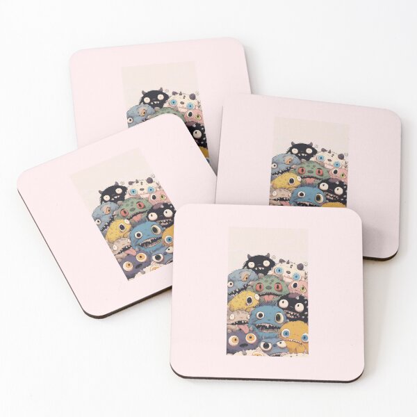 Item preview, Whimsical Monster Squad: A Playful & Colorful Doodle Illustration designed and sold by GrimNest.