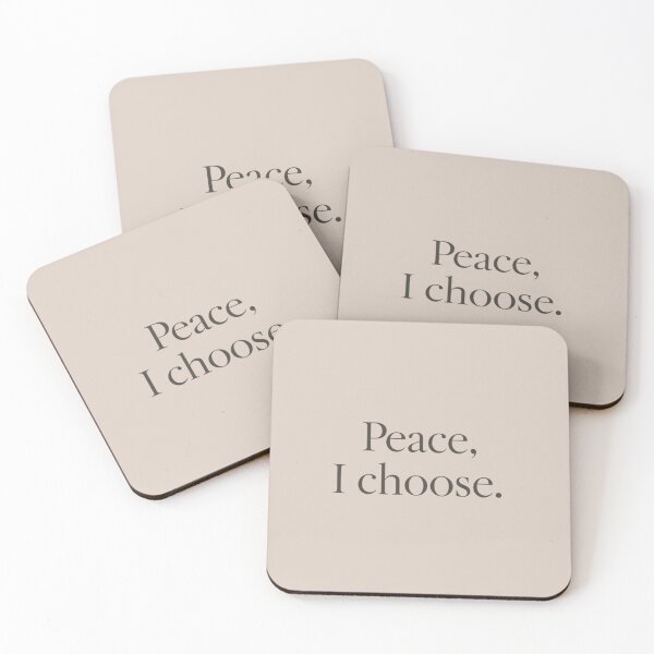 Item preview, Peace, I Choose – Minimal Mindful Strength Quote Design designed and sold by Irene Catchmind.