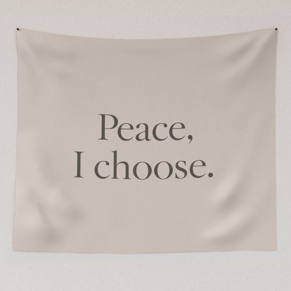 Item preview, Peace, I Choose – Minimal Mindful Strength Quote Design designed and sold by Irene Catchmind.