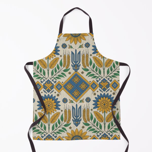 Item preview, Ukrainian Folk Art Seamless Pattern – Sunflowers & Tryzub designed and sold by Midnight Veil Designs.