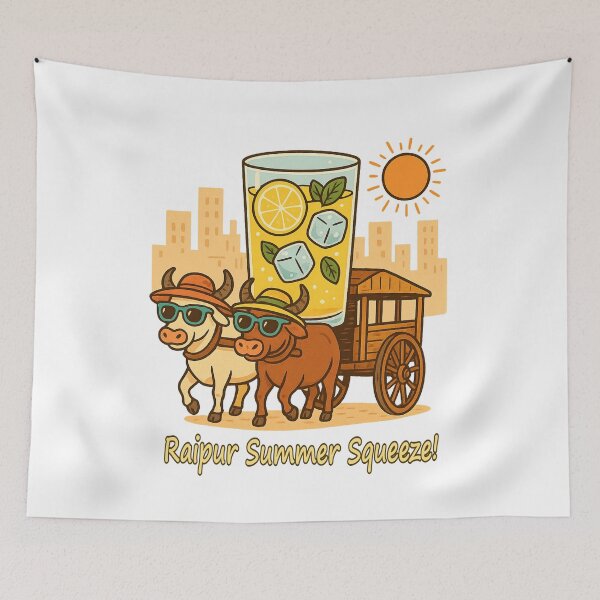 Item preview, Raipur Summer Squeeze | Funny Indian Heatwave Lemonade Bullock Cart Desi Summer  designed and sold by Globalcitytees.