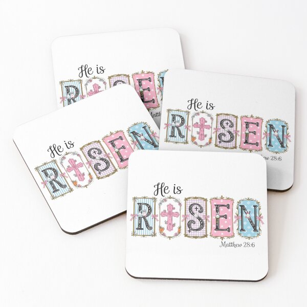 Item preview, He Is Risen Easter Scripture Vintage Lettering designed and sold by OlyvieArt.