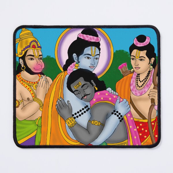 Item preview, Lord Rama and Vibhishan Artwork – Ramayana Devotional Illustration designed and sold by Harshit_Digital_Arts.