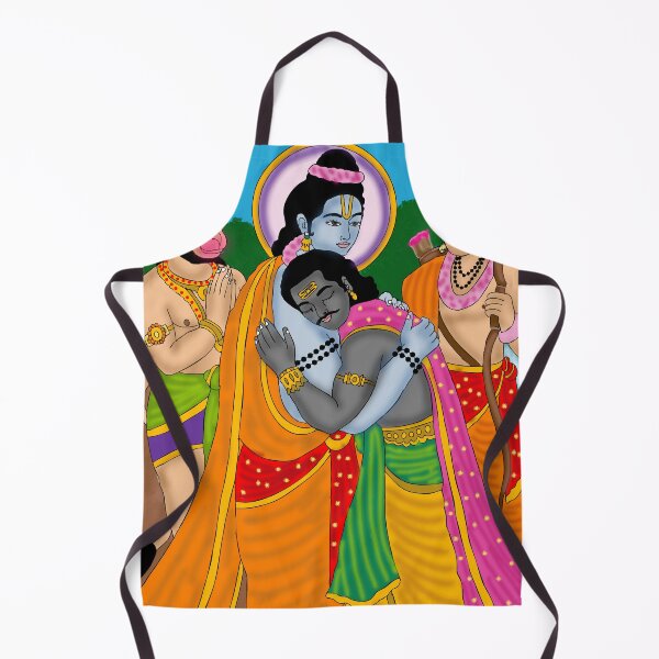 Item preview, Lord Rama and Vibhishan Artwork – Ramayana Devotional Illustration designed and sold by Harshit_Digital_Arts.