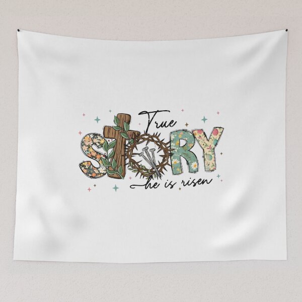 Item preview, True Story He Is Risen Floral Easter Shirt designed and sold by OlyvieArt.