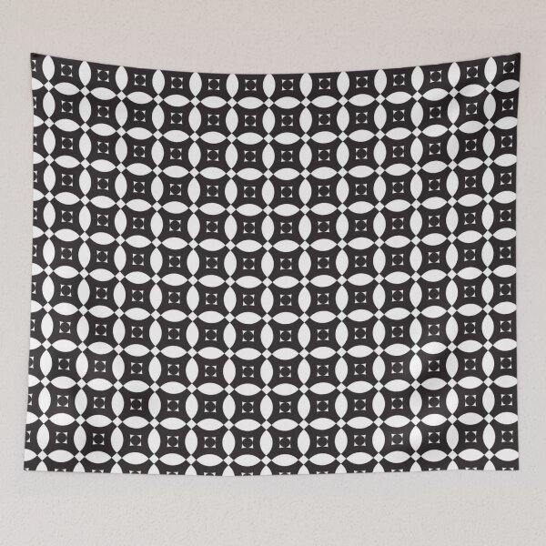 Item preview, Modern Minimalist Black and White Geometric Pattern designed and sold by DesertFlowArt.