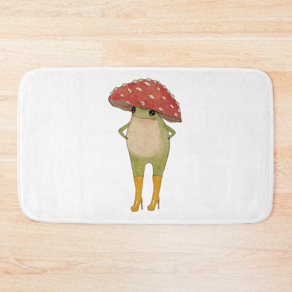 Item preview, Sassy Frog In Yellow Boots Mushroom Hat Fashion designed and sold by RibbitRender.