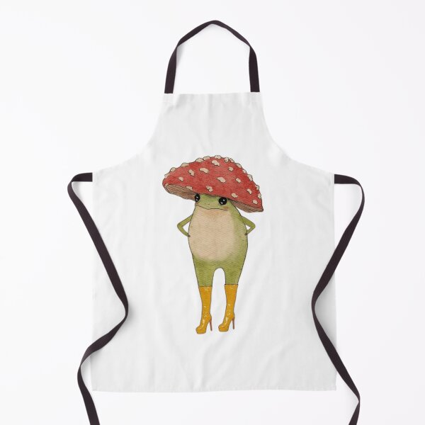 Item preview, Sassy Frog In Yellow Boots Mushroom Hat Fashion designed and sold by RibbitRender.