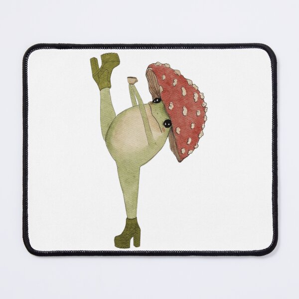 Item preview, Fabulous Frog In Boots Mushroom Hat Coffee Design designed and sold by RibbitRender.
