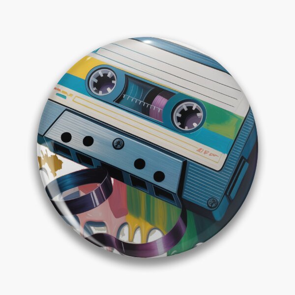 Item preview, Retro Cassette Tape Oil Painting with Color Drips designed and sold by Bloomkept.