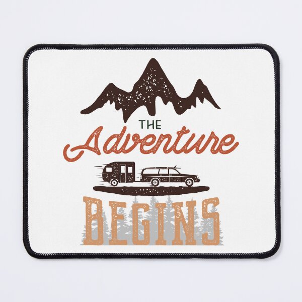 Item preview, The Adventure Begins Camping Road Trip Mountain Vintage T-Shirt designed and sold by FestivityFinds.
