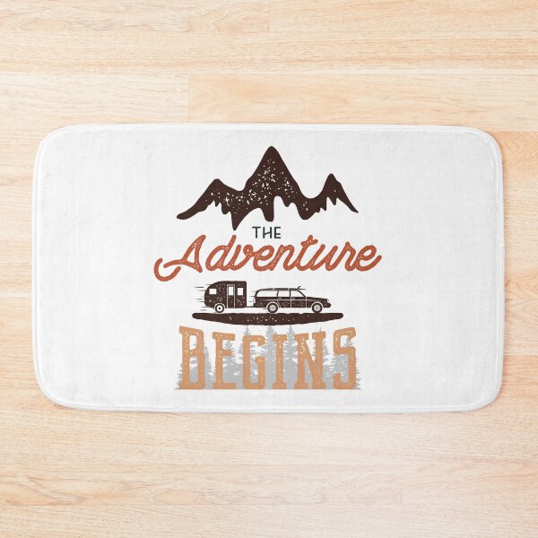 Item preview, The Adventure Begins Camping Road Trip Mountain Vintage T-Shirt designed and sold by FestivityFinds.