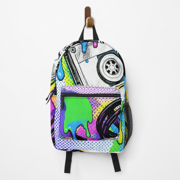Item preview, Retro Cassette Tape Pop Art with Colorful Drips designed and sold by Bloomkept.