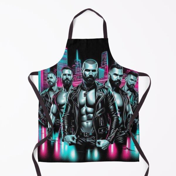 Item preview, San Francisco Leather Daddies Neon Nights Colorsplash CyberpunkGay Pride Art Design designed and sold by ItsAKinkThing.