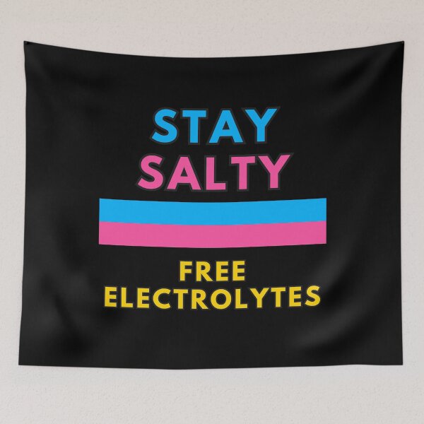 Item preview, Stay Salty Free Electrolytes Retro Gym Shirt designed and sold by Artography Designs.
