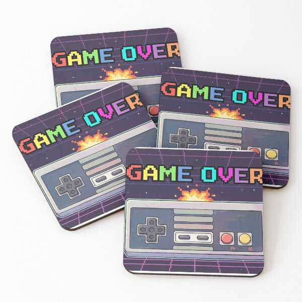Item preview, Retro Game Over Pixel Art Aesthetic Controller Neon Grid designed and sold by Krfto.