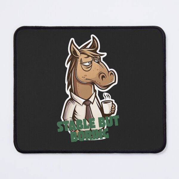 Item preview, Stable But Boring - Tired Office Horse Illustration designed and sold by ellieknight911.