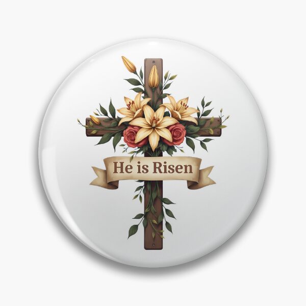 Item preview, He Is Risen Cross Floral Easter Apparel designed and sold by OlyvieArt.