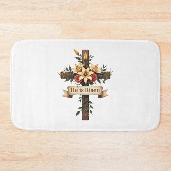 Item preview, He Is Risen Cross Floral Easter Apparel designed and sold by OlyvieArt.