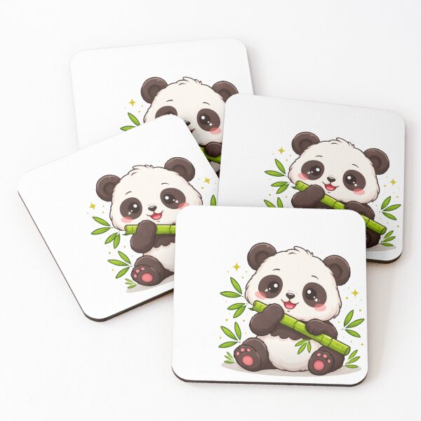 Item preview, Cute Panda Eating Bamboo Sticker | Adorable Kawaii Panda Design designed and sold by Lovestickerco.