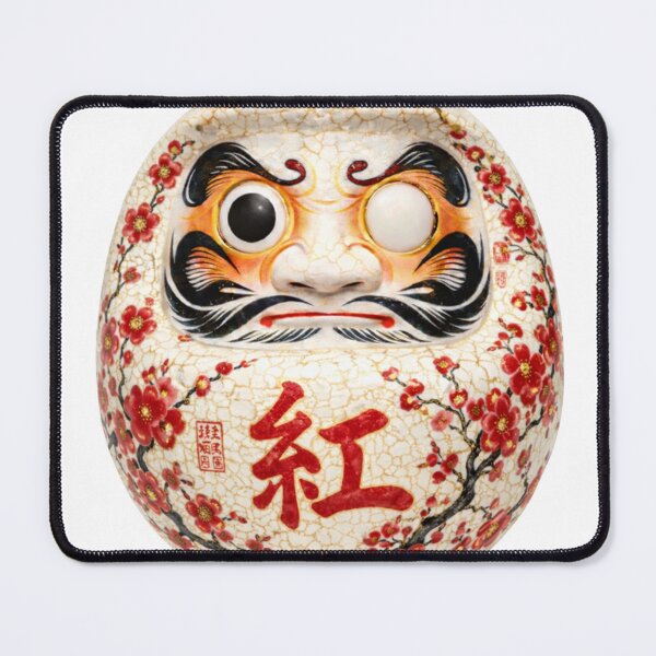 Item preview, Daruma: Porcelain Crimson Plum Archive - 達磨「白磁紅梅」 designed and sold by NYAO-YUUKI.