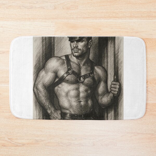 Item preview, Leather Daddy Berlin Bound & Leather Clad Charcoal Sketch Gay Pride Art Design designed and sold by ItsAKinkThing.