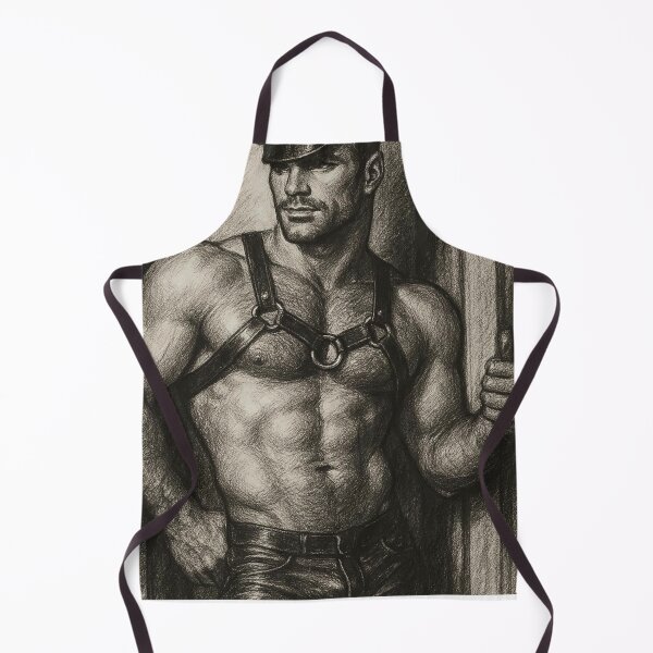 Item preview, Leather Daddy Berlin Bound & Leather Clad Charcoal Sketch Gay Pride Art Design designed and sold by ItsAKinkThing.
