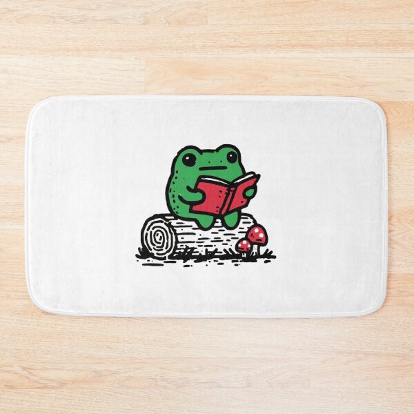 Item preview, Bookworm Frog Cute Frog Reading On A Log designed and sold by RibbitRender.