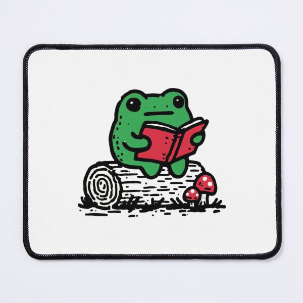 Item preview, Bookworm Frog Cute Frog Reading On A Log designed and sold by RibbitRender.