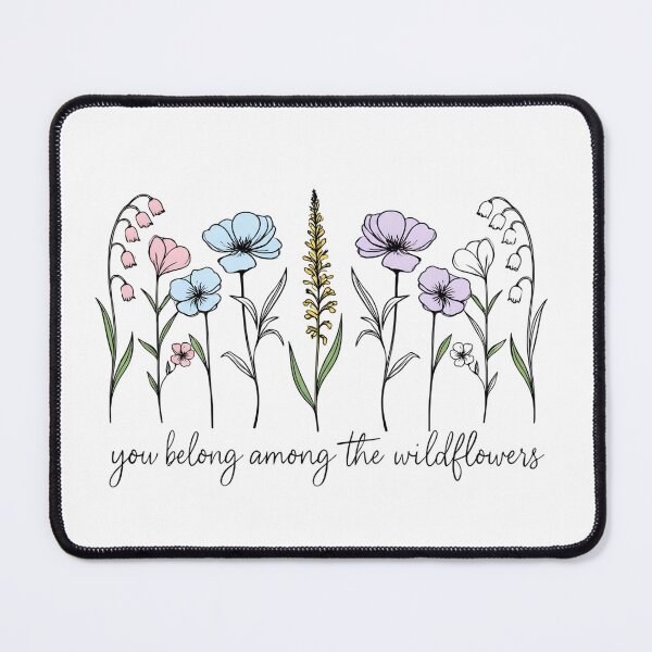 Item preview, You Belong Among the Wildflowers Aesthetic Botanical Floral T-Shirt Design designed and sold by FestivityFinds.