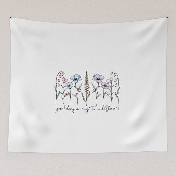 Item preview, You Belong Among the Wildflowers Aesthetic Botanical Floral T-Shirt Design designed and sold by FestivityFinds.
