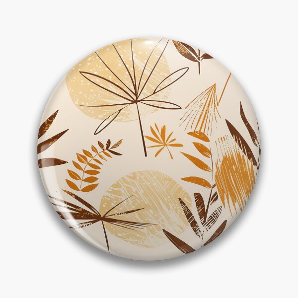 Item preview, Boho Earthtones, Taupe, And Orange Leaves Abstract Designs designed and sold by DEC02.