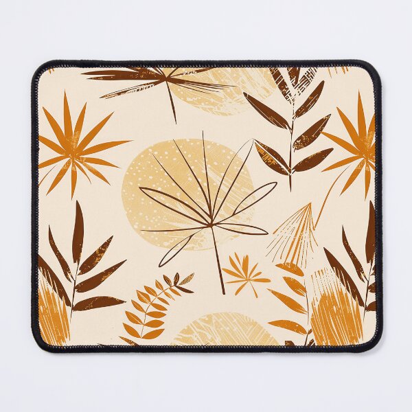 Item preview, Boho Earthtones, Taupe, And Orange Leaves Abstract Designs designed and sold by DEC02.