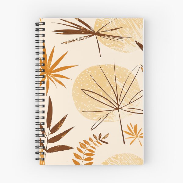 Item preview, Boho Earthtones, Taupe, And Orange Leaves Abstract Designs designed and sold by DEC02.