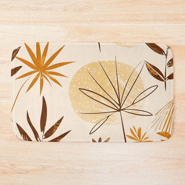 Item preview, Boho Earthtones, Taupe, And Orange Leaves Abstract Designs designed and sold by DEC02.