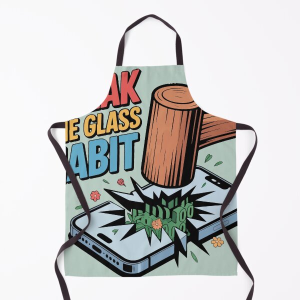 Item preview, Break The Glass Habit Smartphone Digital Detox designed and sold by PixelWaveBD.