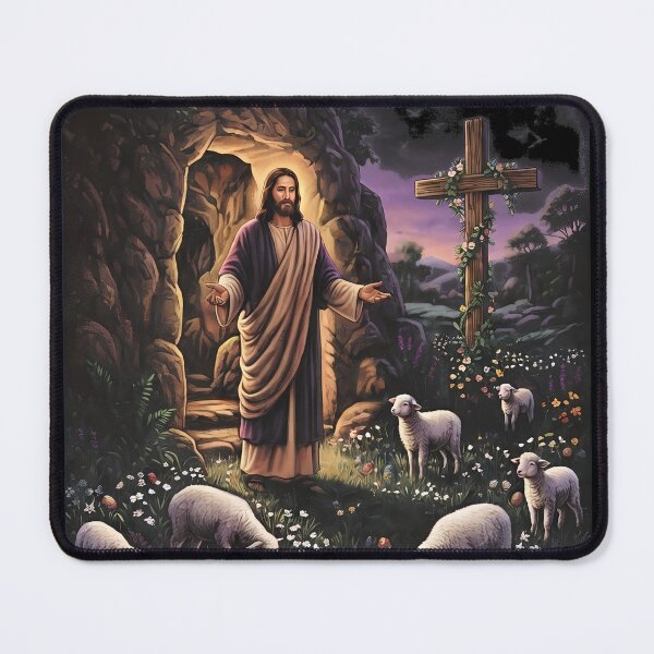Item preview, Jesus Risen Empty Tomb Sheep Cross Easter designed and sold by OlyvieArt.