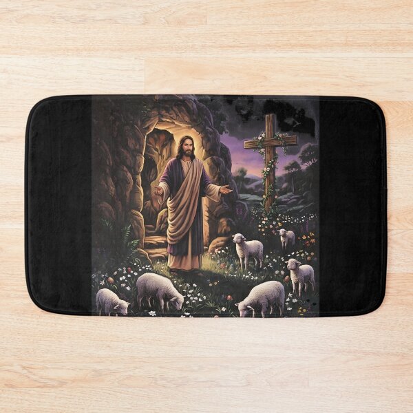 Item preview, Jesus Risen Empty Tomb Sheep Cross Easter designed and sold by OlyvieArt.