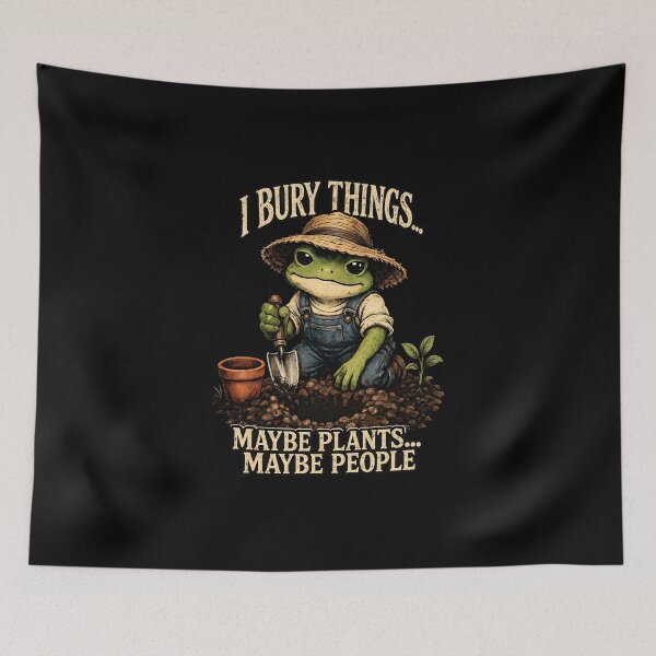 Item preview, Funny Frog Gardening Shirt I Bury Things Maybe Plants Maybe People designed and sold by LunaMagicStudio.