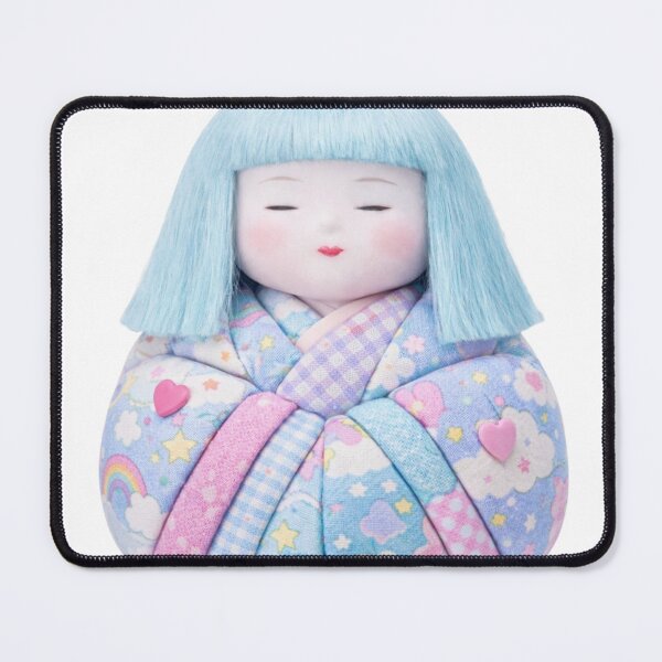 Item preview, Kimekomi Doll: Pastel Sky & Rainbow Dream - 木目込み人形「空色夢想」 designed and sold by NYAO-YUUKI.