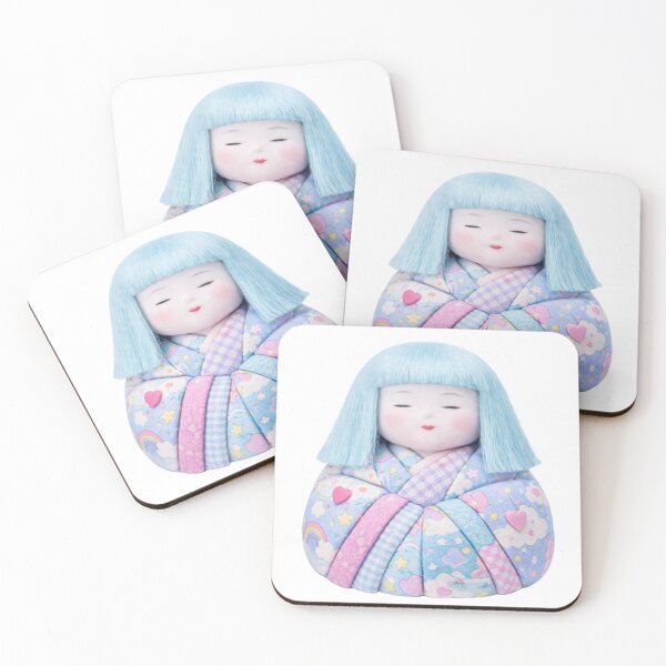 Item preview, Kimekomi Doll: Pastel Sky & Rainbow Dream - 木目込み人形「空色夢想」 designed and sold by NYAO-YUUKI.