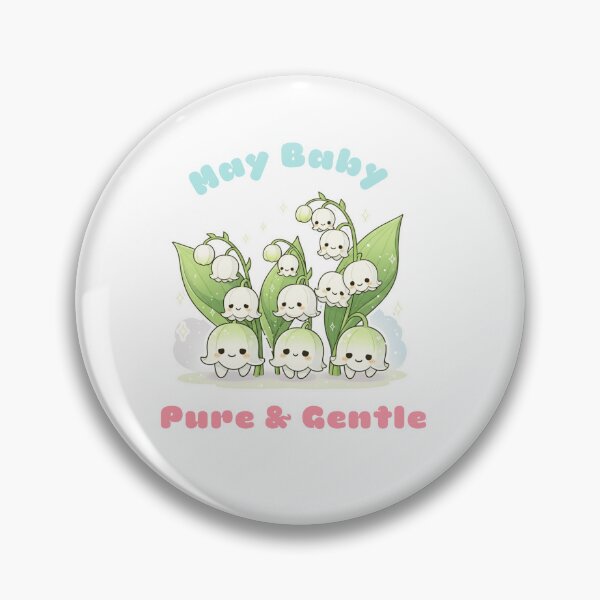 Item preview, Cute Kawaii Pastel Lily Of The Valley Flower Character - May Birthday Baby designed and sold by Tiny Zoom.