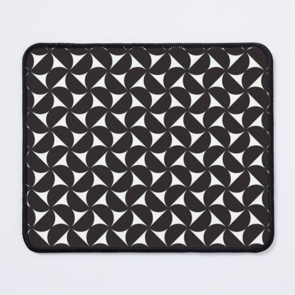 Item preview, Modern Black and White Geometric Semicircle Pattern designed and sold by DesertFlowArt.