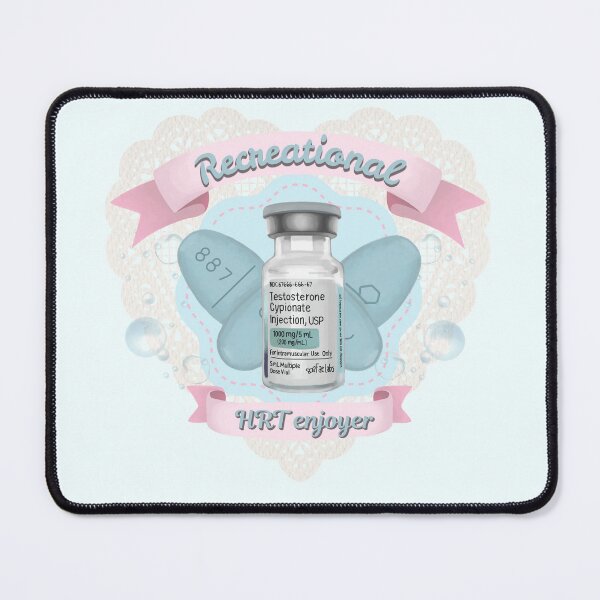 Item preview, Recreational HRT Enjoyer - Testosterone vial & E pills designed and sold by Void-Eater.