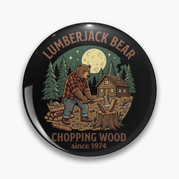 Item preview, Bear Cutting Wood T-Shirt designed and sold by Raw Tigers.