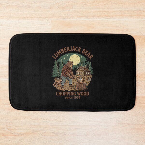Item preview, Bear Cutting Wood T-Shirt designed and sold by Raw Tigers.