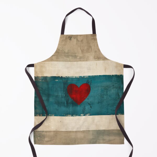 Item preview, Abstract Heart Stripe Wall Art Teal Neutral Minimalist Print designed and sold by NarjaShop.