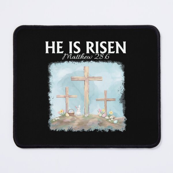 Item preview, He Is Risen Easter Cross Rabbit designed and sold by OlyvieArt.