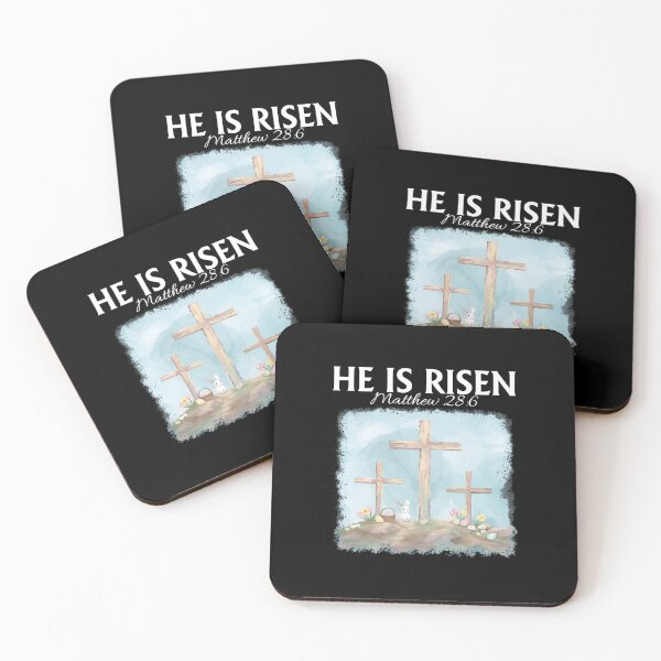 Item preview, He Is Risen Easter Cross Rabbit designed and sold by OlyvieArt.