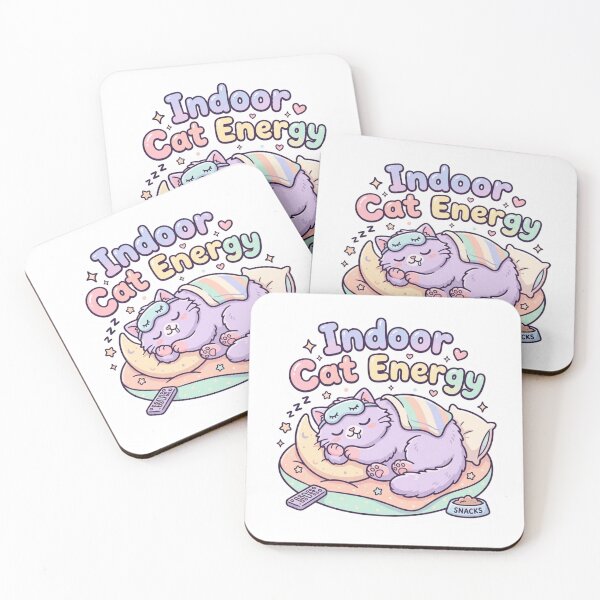 Item preview, Indoor Cat Energy Funny Cat Sticker designed and sold by CutePlix.